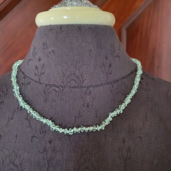Avenue Green Peridot Beaded Necklace With Adjustable Chain - Picture 1 of 3